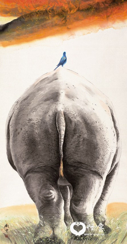 ▲ 国画《途》 122cm×244cm 2008年